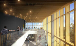 Artist rendering of the view from the Elizabeth B. McGraw Foundation Room